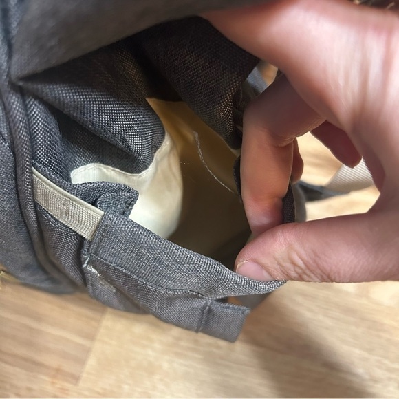 Bietrun Gray Diaper Bag Unisex Mom Dad Backpack Book Bag - Picture 4 of 11